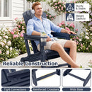 Adirondack Chair with Cup Holder - Weather-Resistant HDPE by LJGDeals