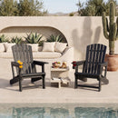 Adirondack Chair with Cup Holder - Weather-Resistant HDPE by LJGDeals