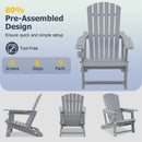 Adirondack Chair with Cup Holder - Weather-Resistant HDPE by LJGDeals