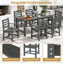 HDPE All Weather Patio Dining Chairs Set of 2 with Wide Armrests by LJGDeals