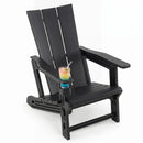 Adirondack Chair with Cup Holder - HDPE Outdoor Seating by LJGDeals