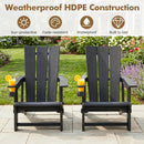 Adirondack Chair with Cup Holder - HDPE Outdoor Seating by LJGDeals
