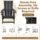Adirondack Chair with Cup Holder - HDPE Outdoor Seating by LJGDeals