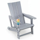 Adirondack Chair with Cup Holder - HDPE Outdoor Seating by LJGDeals