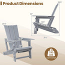 Adirondack Chair with Cup Holder - HDPE Outdoor Seating by LJGDeals