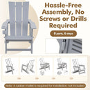 Adirondack Chair with Cup Holder - HDPE Outdoor Seating by LJGDeals