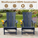 Adirondack Chair with Cup Holder - HDPE Outdoor Seating by LJGDeals