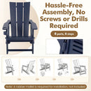 Adirondack Chair with Cup Holder - HDPE Outdoor Seating by LJGDeals