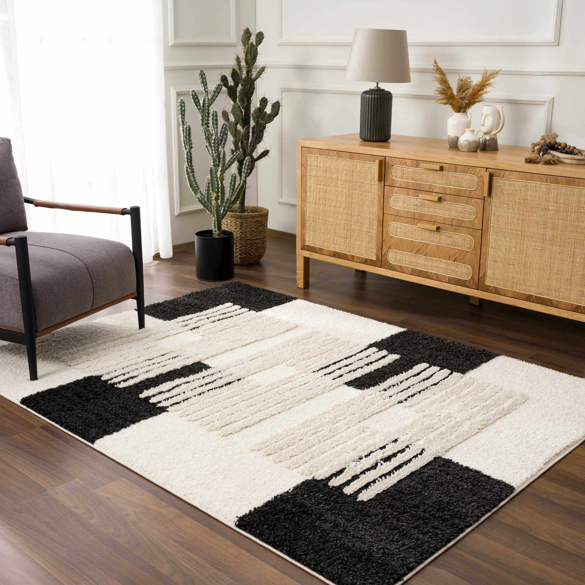 Astro Area Rug, installed in a room