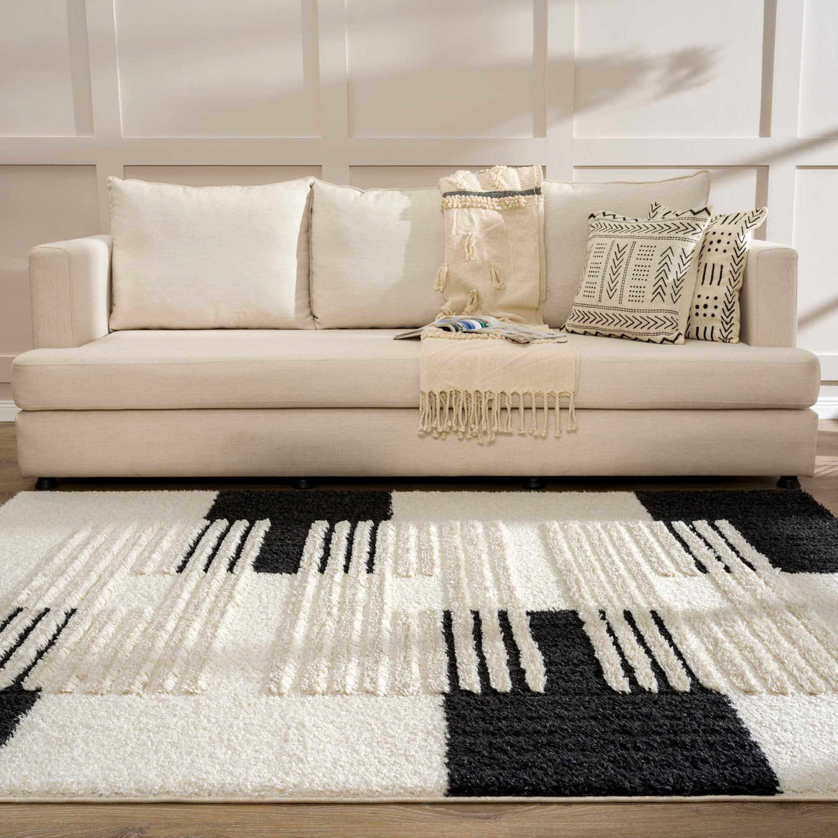 Astro Area Rug, installed in a room