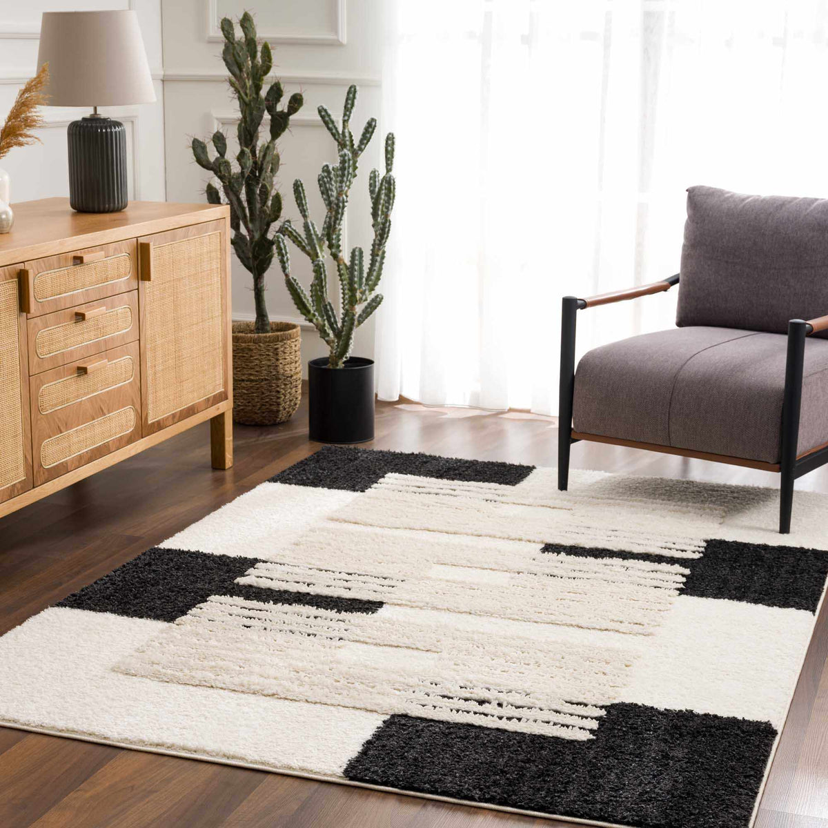 Astro Area Rug, installed in a room