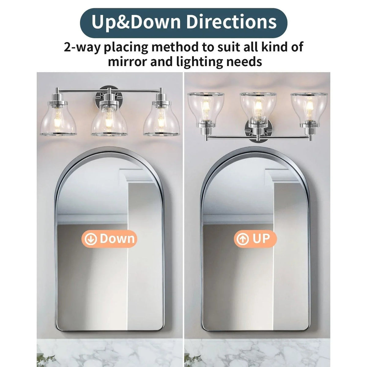 Hermosa Modern 3-Light Bathroom Vanity Light, photo 11 of 21