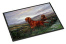 Irish Setters by Elizabeth Halstead Doormat Indoor Outdoor 18H X 27W Front Door Mat Rugs for Entryway, Non Slip Washable