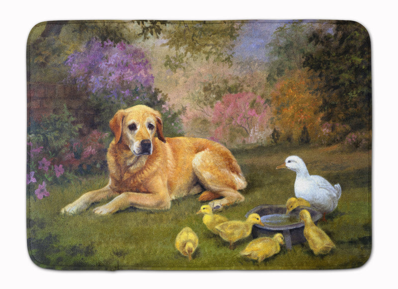 Yellow Labrador and Chicks Machine Washable Memory Foam Mat HEH0096RUG