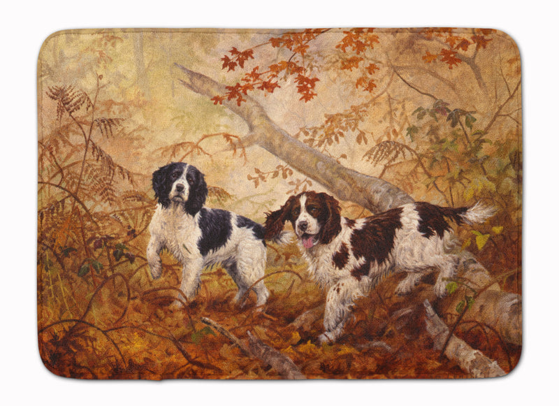 Springer Spaniels by Elizabeth Halstead Machine Washable Memory Foam Mat HEH0139RUG