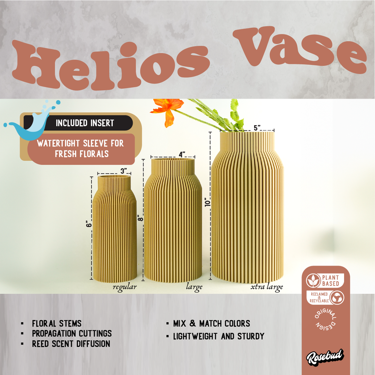 Helios Fresh Floral Vase, photo 2 of 20