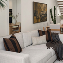 Hemlock Woven Pillow Cover in Java Brown, Schumacher Textiles