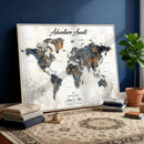 Custom Push Pin World Map Wall Art Canvas Print – by MyGreatCanvas | Canvas Wall Art Prints | Photo Prints & Wall Decor