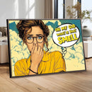 Pop Art Print Bathroom Sign Wall Art Canvas Print — Funny by MyGreatCanvas | Canvas Wall Art Prints | Photo Prints & Wall Decor