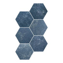 Indigo Blue 9x11 Textured Hexagon Porcelain Tile (16 pack, 8.07 sq ft/case)