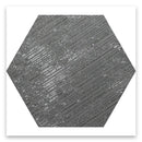 Graphite Gray 9x11 Textured Hexagon Porcelain Tile (16 pack, 8.07 sq ft/case)