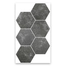 Graphite Gray 9x11 Textured Hexagon Porcelain Tile (16 pack, 8.07 sq ft/case)