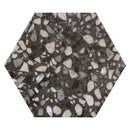 Charcoal Black 9x11 Matte Hexagon Porcelain Tile (16 pack, 8.07 sq ft/case)