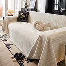 Herringbone Chenille Couch Cover Blanket Soft Durable Throw Sofa Protector with Tassel