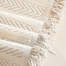 Herringbone Chenille Couch Cover Blanket Soft Durable Throw Sofa Protector with Tassel
