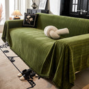 Herringbone Chenille Couch Cover Blanket Soft Durable Throw Sofa Protector with Tassel