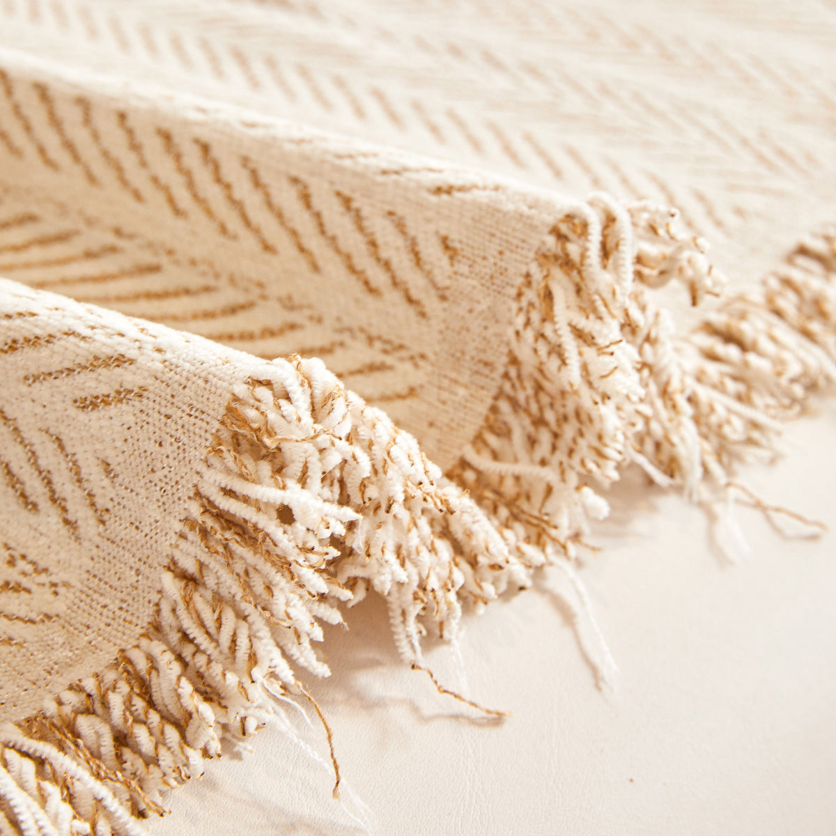 Herringbone Chenille Couch Cover Blanket Soft Durable Throw Sofa Protector with Tassel, photo 6 of 43
