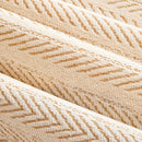 Herringbone Chenille Couch Cover Blanket Soft Durable Throw Sofa Protector with Tassel