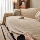 Wavy Wave Pattern Woven Couch Cover with Fringe Tassel, Soft Furniture Cover Protector