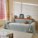 Textured Plaid Couch Throw Cover, Modern Decorative Sectional Furniture Covers by Slipcover KAS™