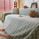 Textured Plaid Couch Throw Cover, Modern Decorative Sectional Furniture Covers by Slipcover KAS™