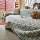 Textured Plaid Couch Throw Cover, Modern Decorative Sectional Furniture Covers by Slipcover KAS™