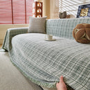 Textured Plaid Couch Throw Cover, Modern Decorative Sectional Furniture Covers by Slipcover KAS™