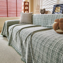 Textured Plaid Couch Throw Cover, Modern Decorative Sectional Furniture Covers by Slipcover KAS™