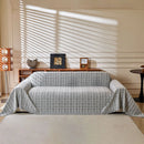 Textured Plaid Couch Throw Cover, Modern Decorative Sectional Furniture Covers by Slipcover KAS™