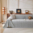 Textured Plaid Couch Throw Cover, Modern Decorative Sectional Furniture Covers by Slipcover KAS™