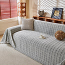 Textured Plaid Couch Throw Cover, Modern Decorative Sectional Furniture Covers by Slipcover KAS™