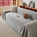 Textured Plaid Couch Throw Cover, Modern Decorative Sectional Furniture Covers by Slipcover KAS™