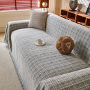Textured Plaid Couch Throw Cover, Modern Decorative Sectional Furniture Covers by Slipcover KAS™