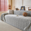 Textured Plaid Couch Throw Cover, Modern Decorative Sectional Furniture Covers by Slipcover KAS™