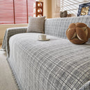 Textured Plaid Couch Throw Cover, Modern Decorative Sectional Furniture Covers by Slipcover KAS™