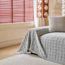 Textured Plaid Couch Throw Cover, Modern Decorative Sectional Furniture Covers by Slipcover KAS™