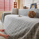 Textured Plaid Couch Throw Cover, Modern Decorative Sectional Furniture Covers by Slipcover KAS™