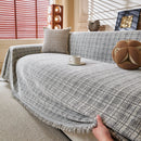 Textured Plaid Couch Throw Cover, Modern Decorative Sectional Furniture Covers by Slipcover KAS™