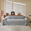 Textured Plaid Couch Throw Cover, Modern Decorative Sectional Furniture Covers by Slipcover KAS™
