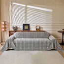 Textured Plaid Couch Throw Cover, Modern Decorative Sectional Furniture Covers by Slipcover KAS™